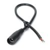 Barrel Cable, Male to Bare End, Black 10 in.
