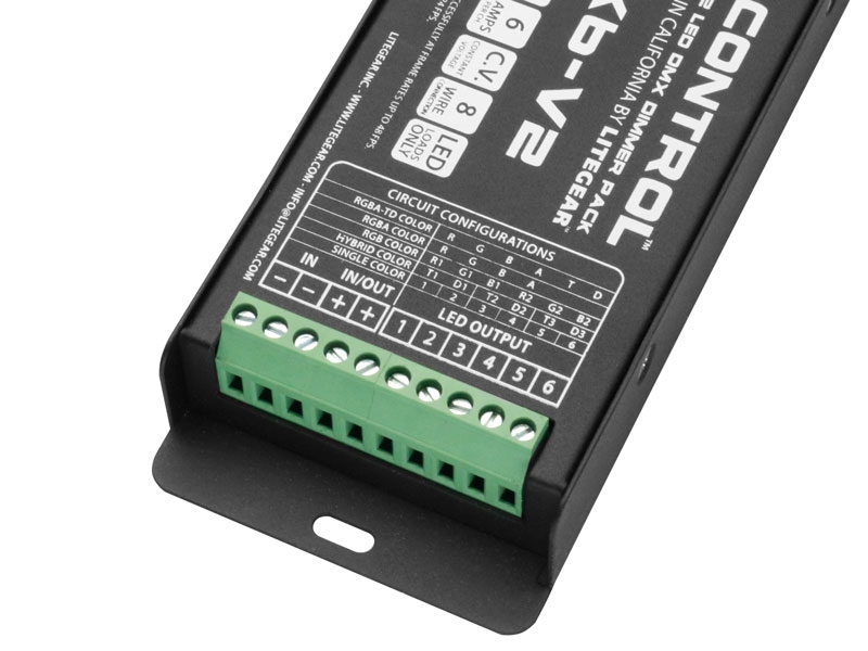 Enfadarse línea saltar DMX Dimmer Pack, E-Control, 6X6-V2 - LITEGEAR INC.