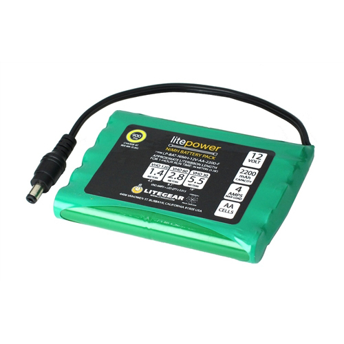 NiMH Rechargeable Battery Flat Pack, 2.2 Ah, 12V - LITEGEAR INC.